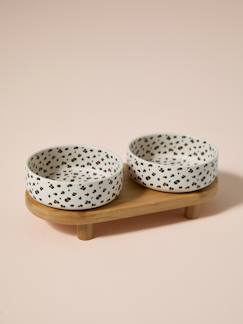 Linge de maison et décoration-Lot 2 gamelles céramique avec support