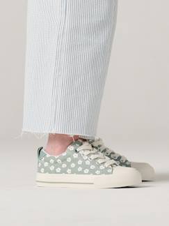Schuhe-Mädchenschuhe 23-38-Sneakers, Tennisschuhe-Mädchen Stoff-Sneakers mit Reißverschluss 