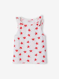 Mädchen-T-Shirt, Unterziehpulli-T-Shirt-Top mit Schleifen an Schultern Mädchen, Recycling-Baumwolle