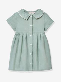 Baby-Kleid, Rock-Baby Kleid mit Knopfleiste aus Baumwoll-Musselin CYRILLUS