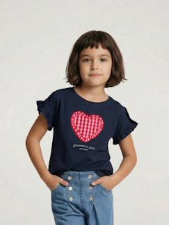 Mädchen-T-Shirt, Unterziehpulli-T-Shirt-T-Shirt mit kurzen Volantärmeln Mädchen