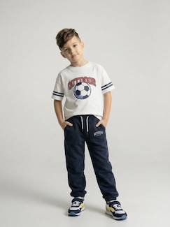 Garçon-Vêtements de sport-Jogging molleton taille ajustable