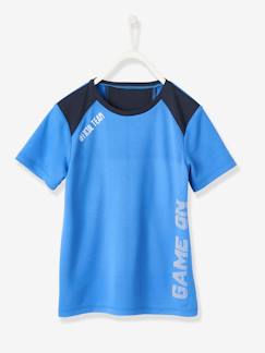 T-shirt de sport garçon matière technique effet colorblock