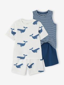 Garçon-Pyjama, surpyjama-Lot 2 pyjashort garçon