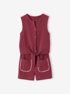 Fille-Ensemble-Ensemble short top fille gaze coton