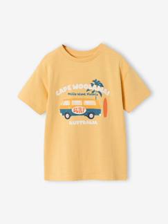 Junge-T-Shirt Jungen Urlaubsprint mit Recycling-Baumwolle