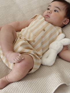Baby-Ärmelloser Baby Kurzoverall mit Streifen, Baumwoll-Leinenmix