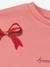 Sweat col rond blanc+rose 