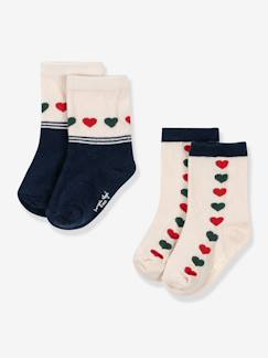Mädchen-2er-Pack Socken mit Herzmuster Kinder Konges Sløjd
