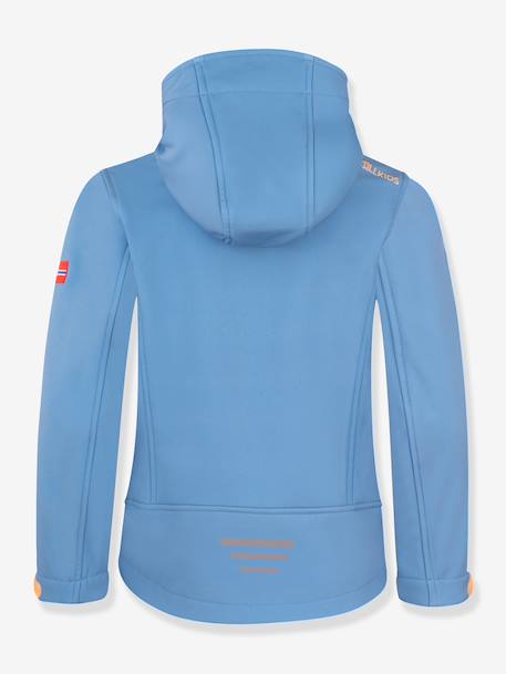 Veste softshell chaude pour filles TROLLFJORD TROLLKIDS bleu ciel+bleu nuit+marine+mauve+turquoise 
