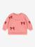 Sweat col rond blanc+rose 