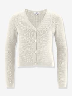 Mädchen-Pullover, Strickjacke, Sweatshirt-Mädchen Cardigan aus Musterstrick mit V-Ausschnitt Happy Girls