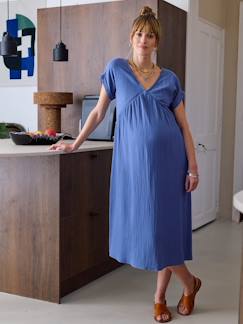 Vêtements de grossesse-Robe-Robe longue grossesse et allaitement 