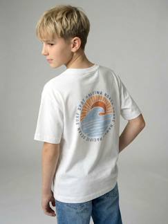 Garçon-T-shirt, polo, sous-pull-T-shirt-T-shirt garçon motif devant/dos effet délavé