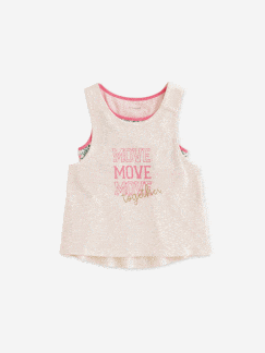 Mädchen-T-Shirt, Unterziehpulli-T-Shirt-Sport-Set: Tanktop & Bustier Mädchen