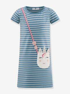 Mädchen-Kleid mit Einhorn und Streifen Mädchen Happy Girls