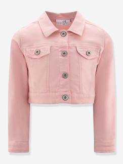 Mädchen-Kurze Jeansjacke Mädchen Happy Girls