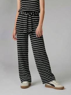Fille-Pantalon-Pantalon large en maille fantaisie fille
