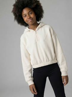 Mädchen-Sportbekleidung-Cropped-Sweatshirt mit Kapuze Mädchen JONEN