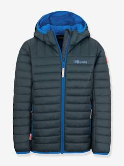 Junge-Kinder Steppjacke mit Kapuze, faltbar & ultraleicht EIKEFJORD TROLLKIDS