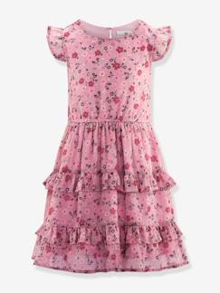 Fille-Robe à volants avec imprimé millefleurs fille Happy Girls