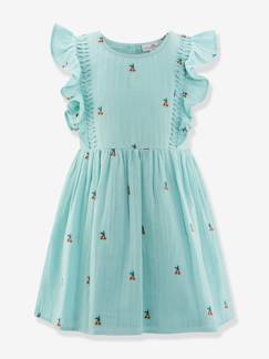 Fille-Robe brodée avec volants fille Happy Girls