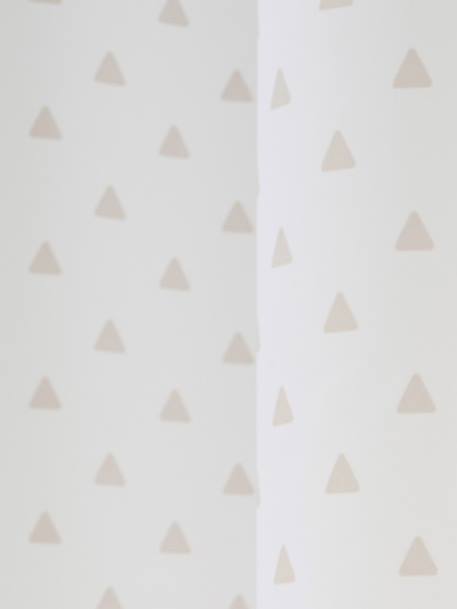 Rideau à œillets occultant imprimé triangle Ecru/triangle 