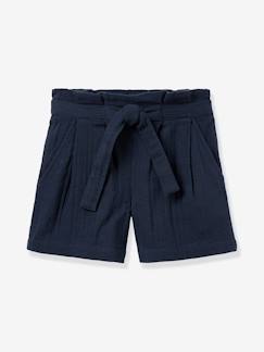 Mädchen-Mädchen Shorts mit Bindegürtel CYRILLUS