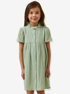 Robe courte gaze de coton Fille-Robe courte gaze de coton