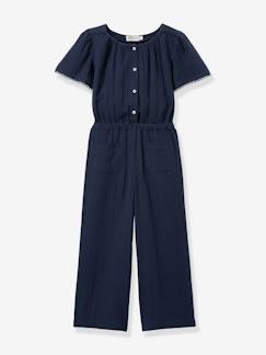 Mädchen-Mädchen Jumpsuit aus Baumwoll-Musselin CYRILLUS