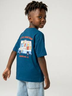 Junge-Jungen T-Shirt mit Motiv vorn und hinten, mit Recycling-Baumwolle