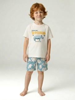 Junge-Jungen-Set aus T-Shirt und Shorts AFRICAN RHINO