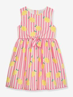 Robe sans manches, rayures & citrons fille DANAMADE Fille-Robe sans manches, rayures & citrons fille DANAMADE