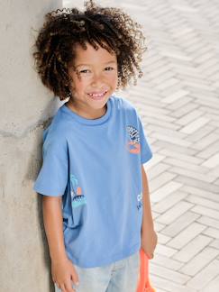 Junge-T-Shirt bedruckt Jungen mit Recycling-Baumwolle