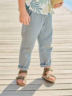 Junge-Jungen Hose aus Baumwoll-Musselin, Bundweite verstellbar