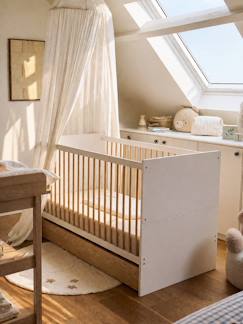 Zimmer und Aufbewahrung-Zimmer-Kinderbett, Babybett-Mitwachsendes Bett-Mitwachsendes Babybett 70x140 cm EDEN, höhenverstellbar