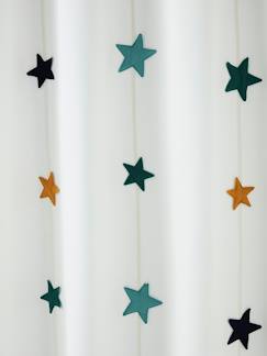 Vorhang aus Canvas mit Sternen-Girlande
