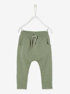 Pantalons et robes bébé-Bébé-Pantalon, jean-Pantalon molleton bébé garçon uni