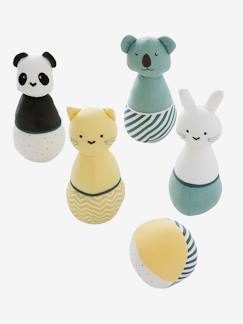 Jouet-Premier âge-Doudous, peluches et jouets en tissu-Jeu de quilles en tissu Lapin