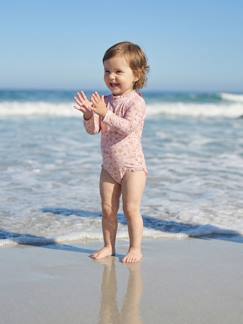 Bébé-Maillot de bain, accessoires de plage-Maillot de bain à manches longues bébé fille