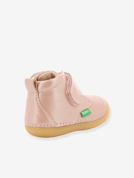 Mädchen Baby Lauflern-Boots 'Sabio' KICKERS® rosa bedruckt+rosa metalic 