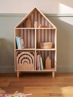Zimmer und Aufbewahrung-Aufbewahrung-Regalelement-Kinder Regal in Haus-Form MAISON, 4 Fächer