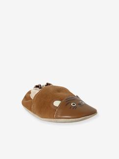 Schuhe-Babyschuhe 17-26-Hausschuhe, Krabbelschuhe-Baby Leder-Hausschuhe mit elastischem Einstieg