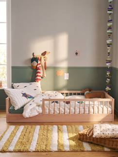 Zimmer und Aufbewahrung-Zimmer-Kinderbett, Babybett-Kinderbett-Kinderbett ebenerdig 90 x 190 cm