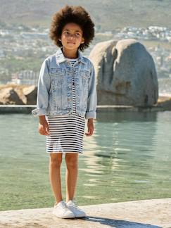Mädchen-Mädchen Jeansjacke mit Druckknöpfen