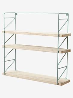 collection deco espace à langer-Chambre et rangement-Rangement-Etagère métal et bois brut 3 niveaux