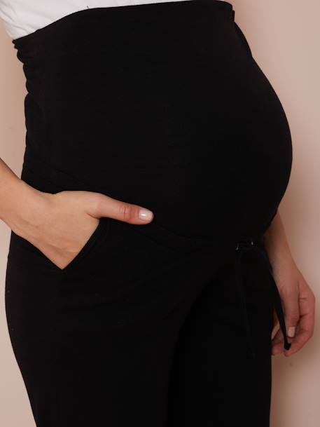 Umstands-Yogahose, für die Schwangerschaft und danach schwarz 