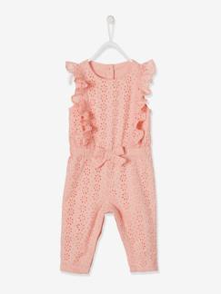 Pantalons et robes bébé-Bébé-Salopette, combinaison-Combinaison broderie anglaise bébé fille