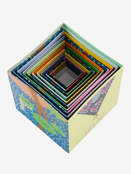 Tour pyramide géante de 10 cubes thème pays, essentiels Multicolore 