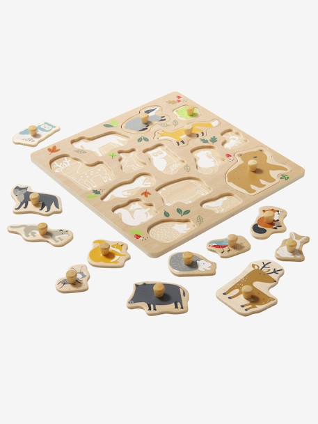 Baby Steckpuzzle Tiere, Holz FSC® mehrfarbig 